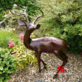 bronze deer garden figurines